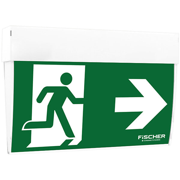 FiSCHER Akkumulatorentechnik LED-Rettungszeichenleuchte 27m,IP54 F1-UE83.V5